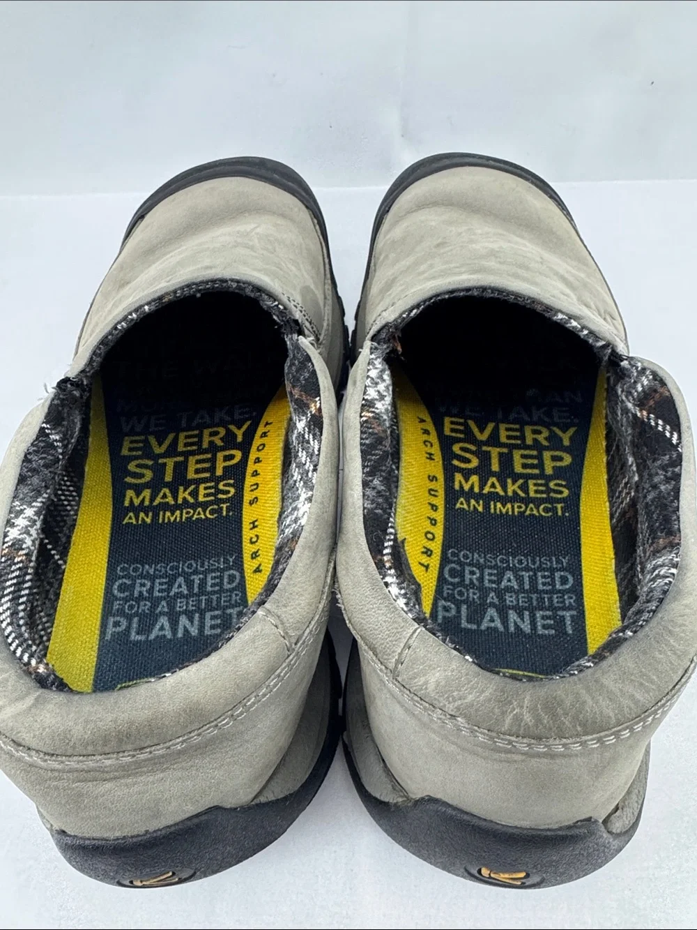 Keen Womens Kaci III Gray Leather Flannel Low-top Slip-on Shoes Loafers, sz 11 - Picture 6 of 15